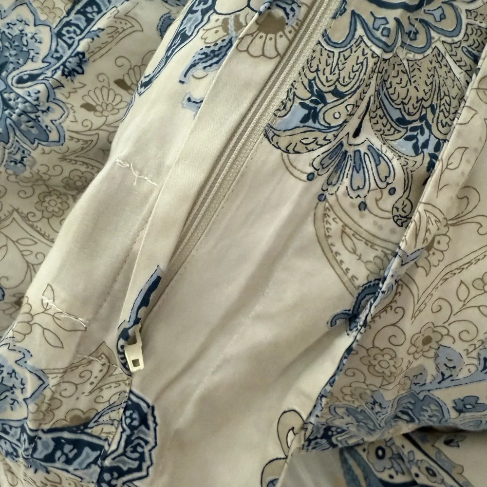 Ethan Allen Paisley Duvet Cover 90x108 KING
